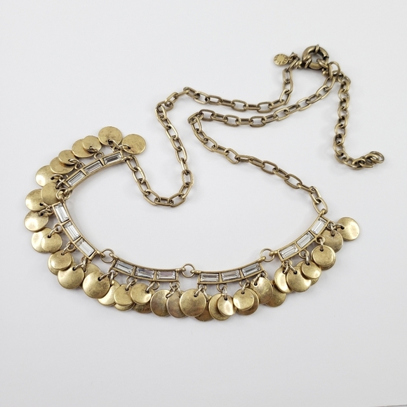 J. Crew statement necklace with brilliant baguette rhinestones A0283 - Picture 9 of 13